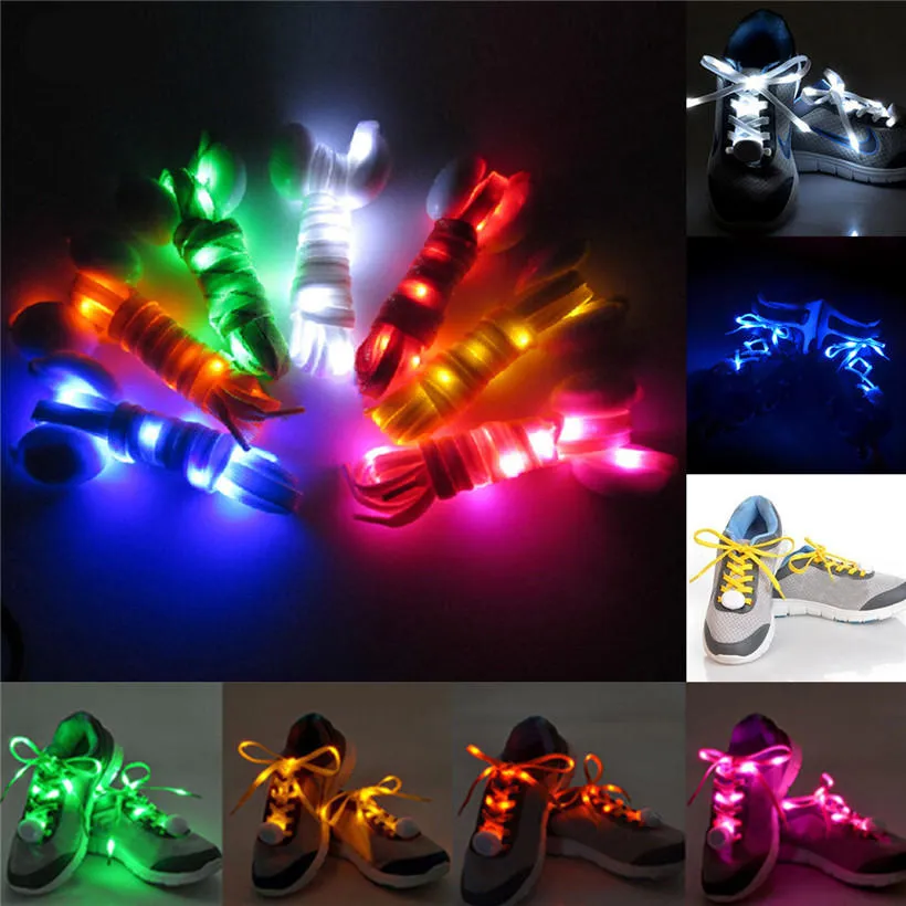 1 Pair Nylon LED Flashing Light Up Glow Shoelace