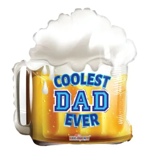 18" Coolest Dad Beer Foil Balloon