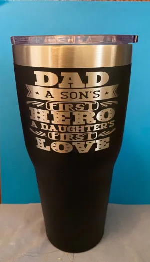 30oz Dad Tumbler Design with 1 name