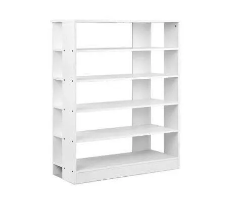 6-Tier Shoe Rack Cabinet - White