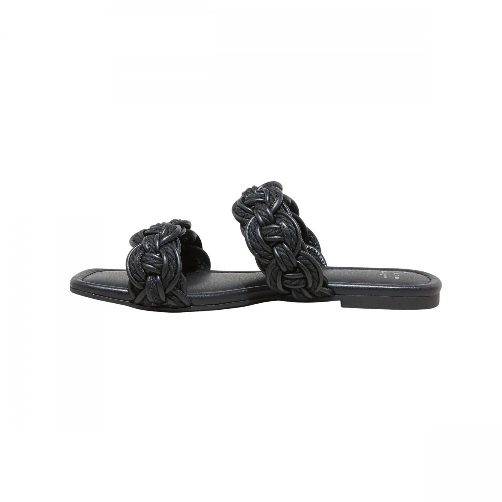 A New Day Womens Sarafina Woven Two-Band Slide Sandals 89529801 Black 7.5M