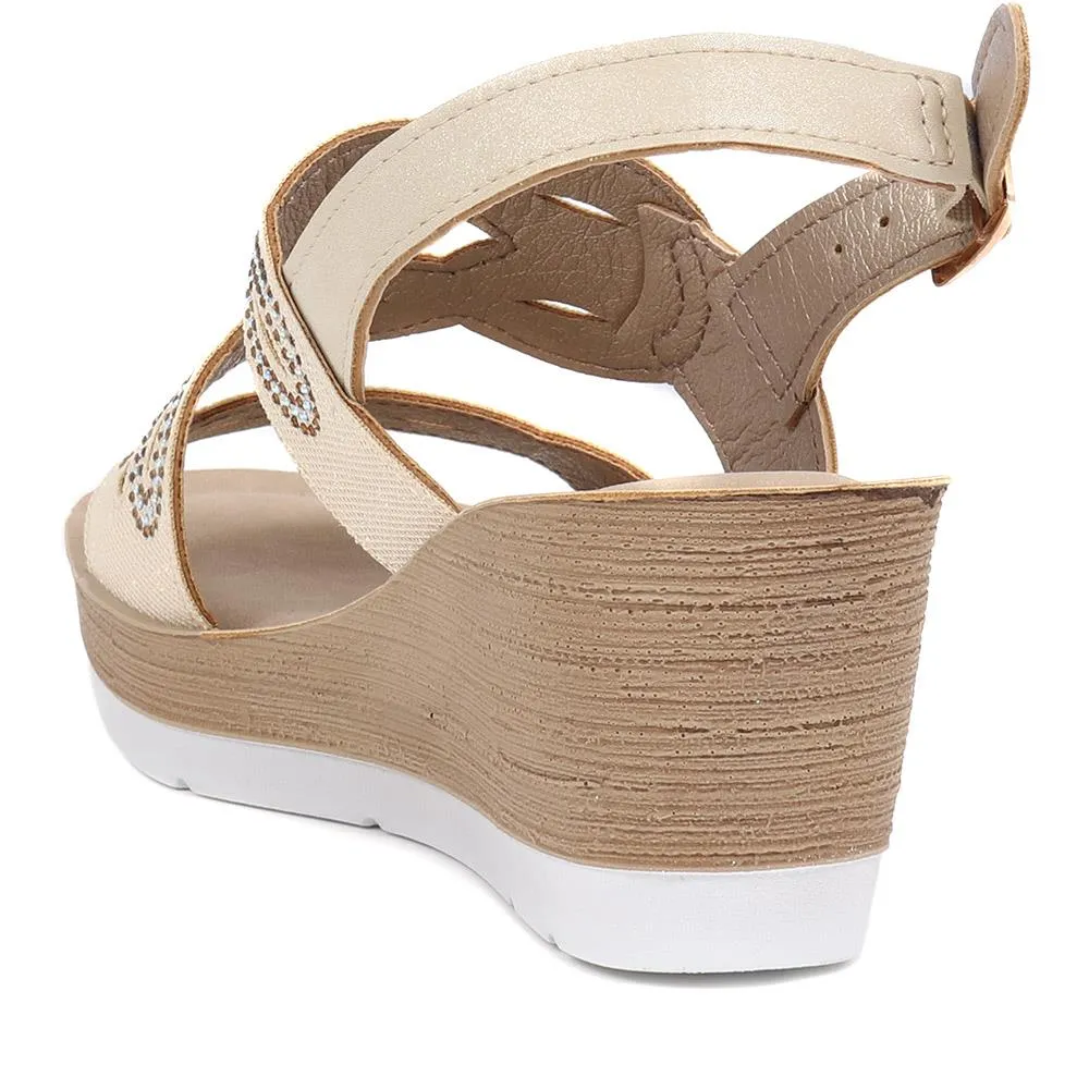 Adjustable Wedge Heel Sandals  - INB39013 / 325 259