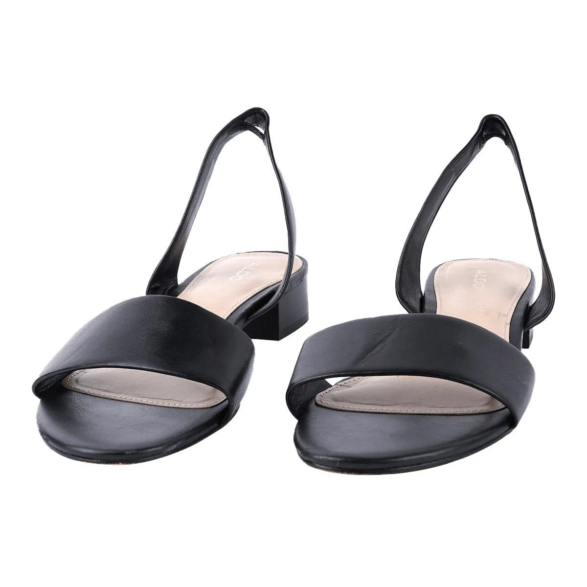 Aldo Candice Flat Sandals Leather Black Colour For Women