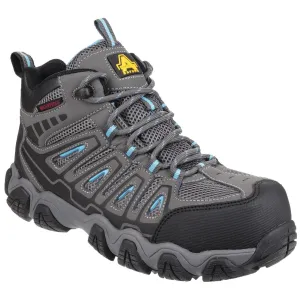 Amblers Safety AS802 Waterproof Non-Metal Ladies Safety Hiker S3 Grey