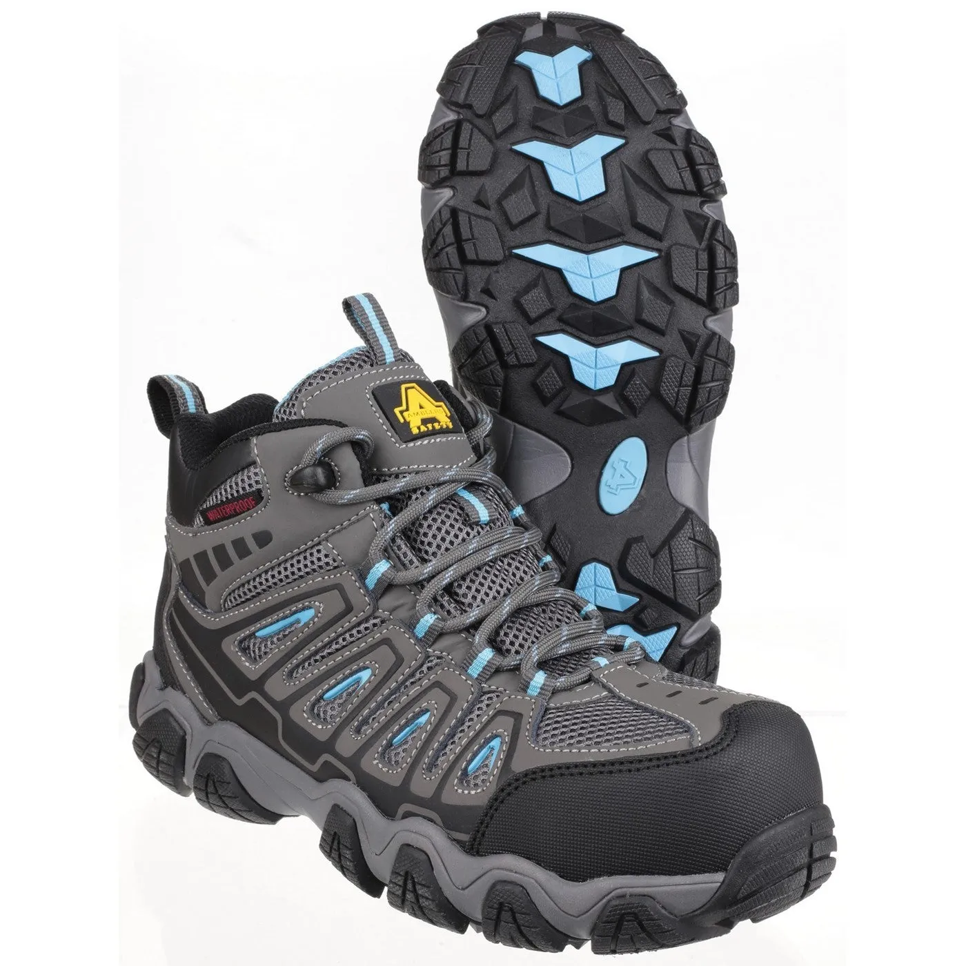 Amblers Safety AS802 Waterproof Non-Metal Ladies Safety Hiker S3 Grey