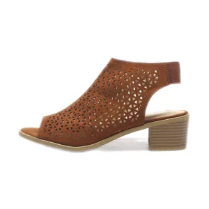 American Eagle Peep Toe Leather Brown Colour For Women