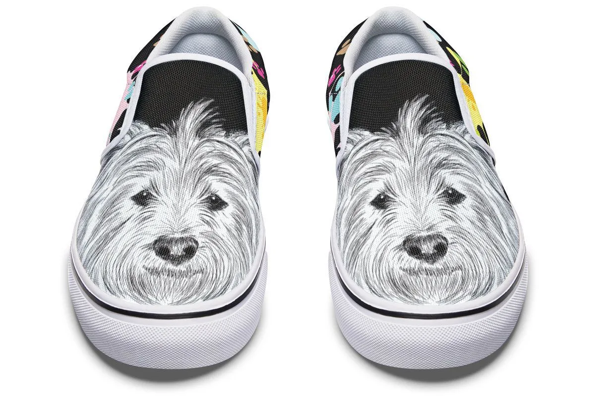 Artsy Westie Slip-On Shoes