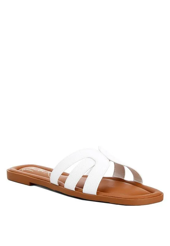 Aura Leather Flat Sandals