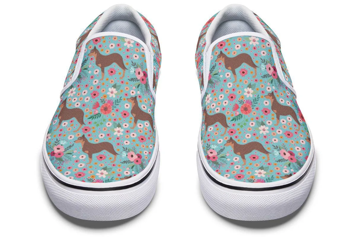 Australian Kelpie Flower Slip-On Shoes