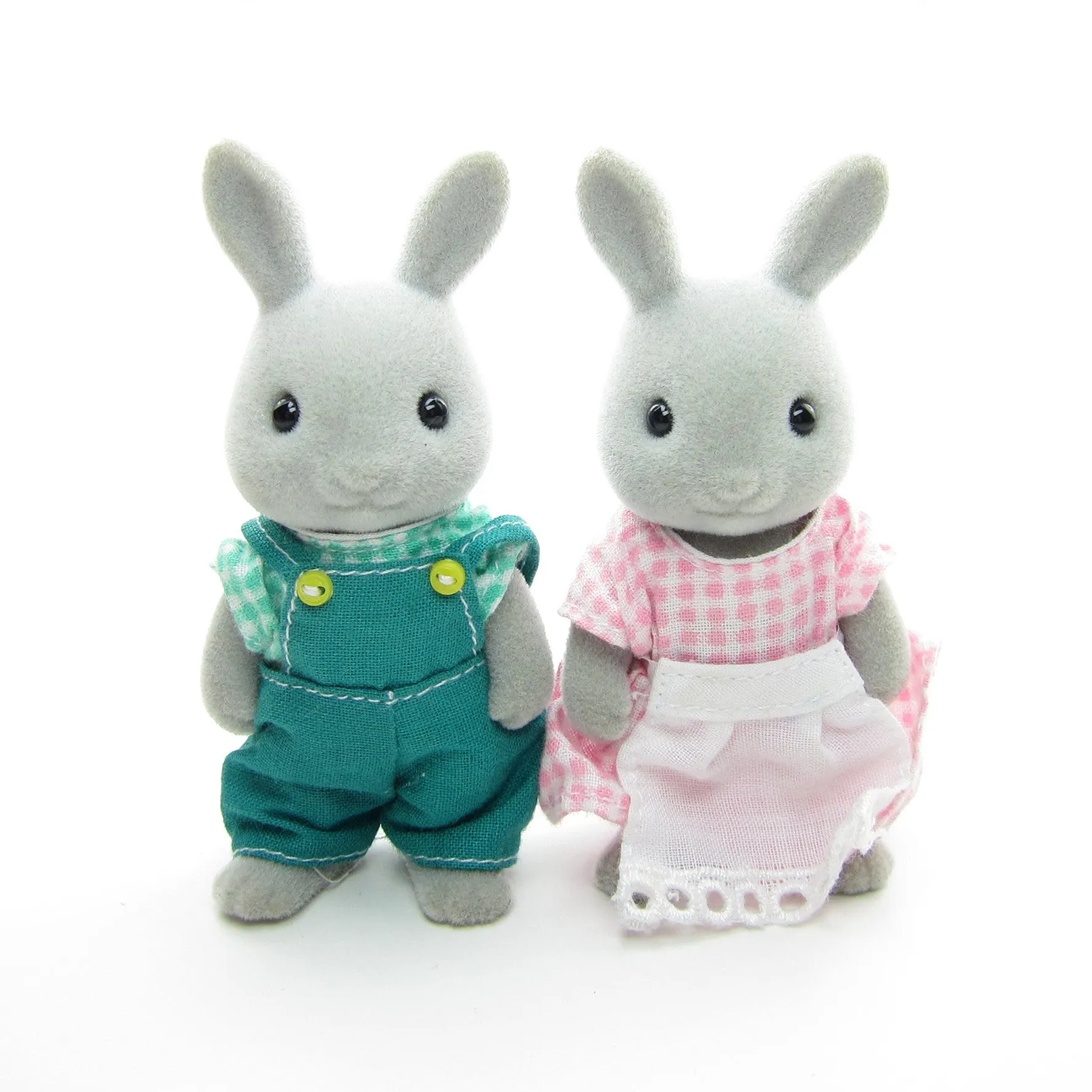 Babblebrook Grey Rabbit Family Vintage Sylvanian Families Bunnies