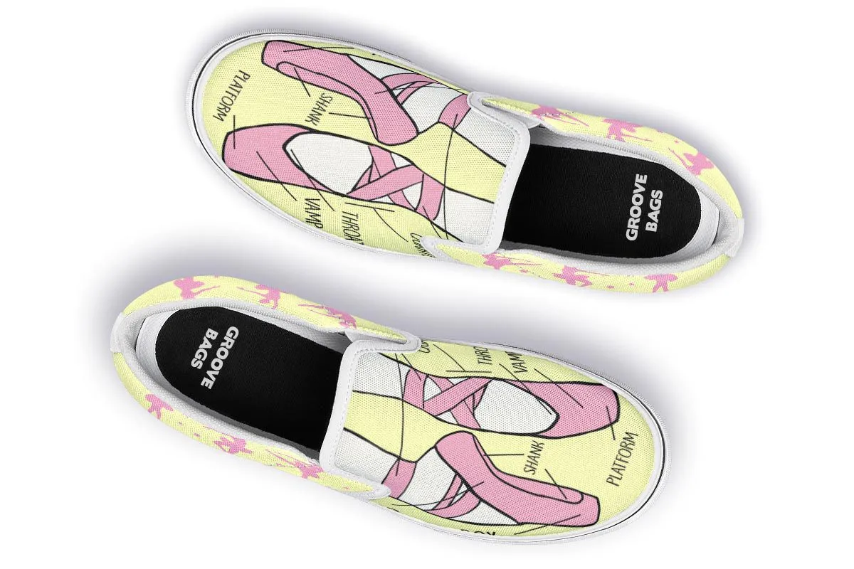 Ballet Shoe Diagram Slip-On Shoes