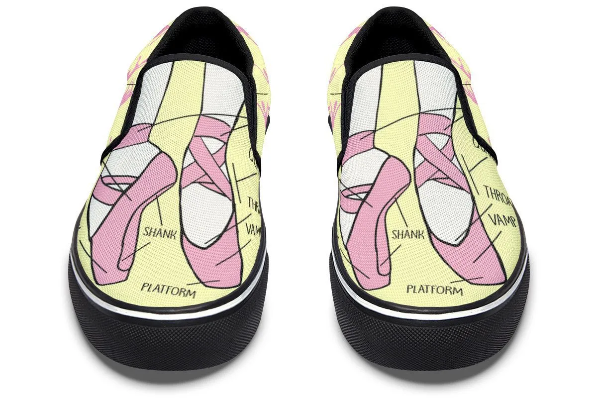 Ballet Shoe Diagram Slip-On Shoes