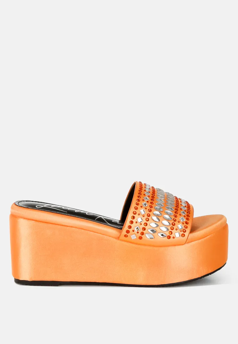 Batanga Diamante & Rhinestone Detail Stylish Flatforms