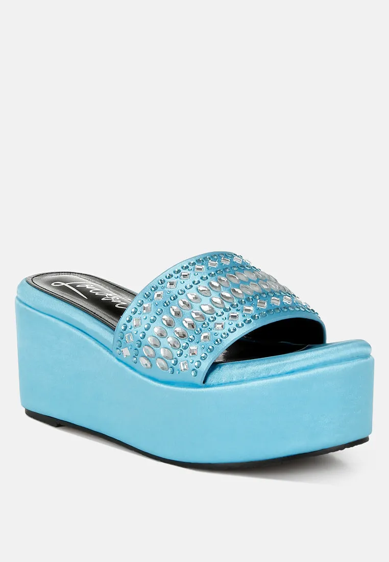 Batanga Diamante & Rhinestone Detail Stylish Flatforms