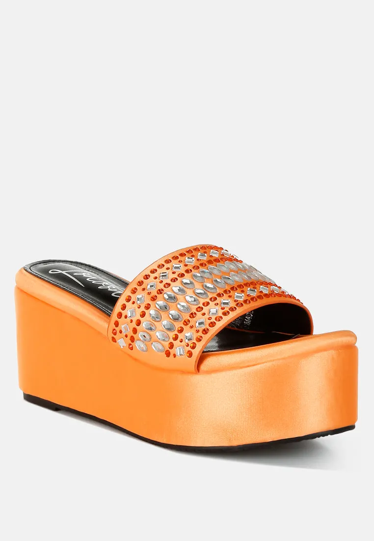 Batanga Diamante & Rhinestone Detail Stylish Flatforms