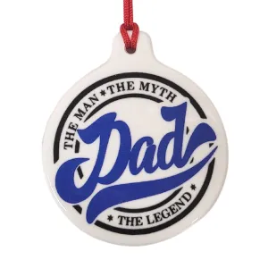 Best Dad Ceramic Ornament (Final Sale)