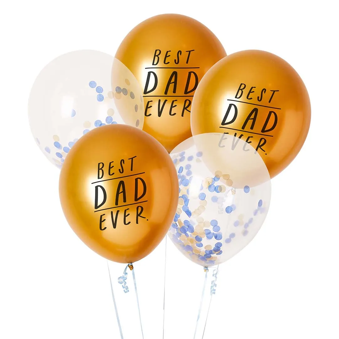 Best Dad Ever Father's Day Balloon Bundle - 5 pack