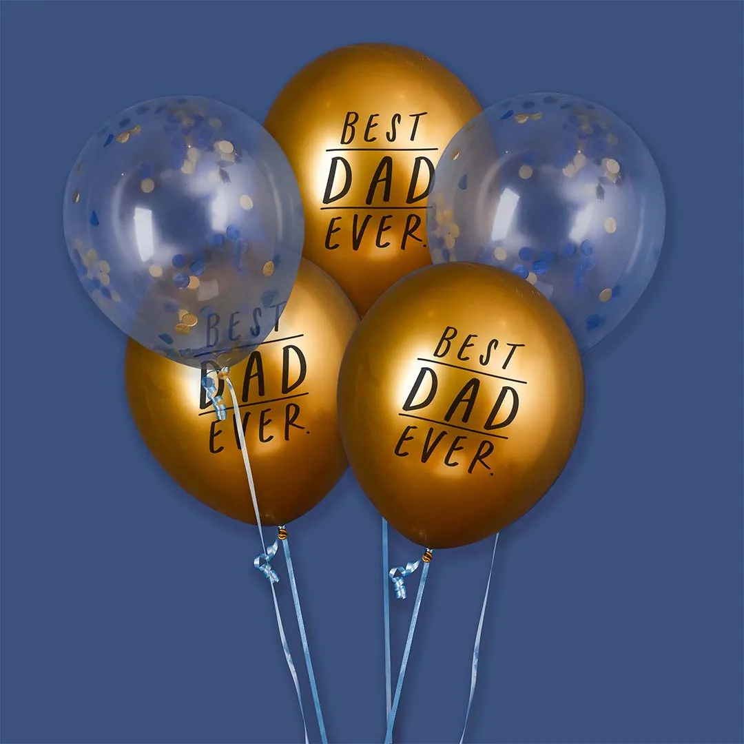 Best Dad Ever Father's Day Balloon Bundle - 5 pack