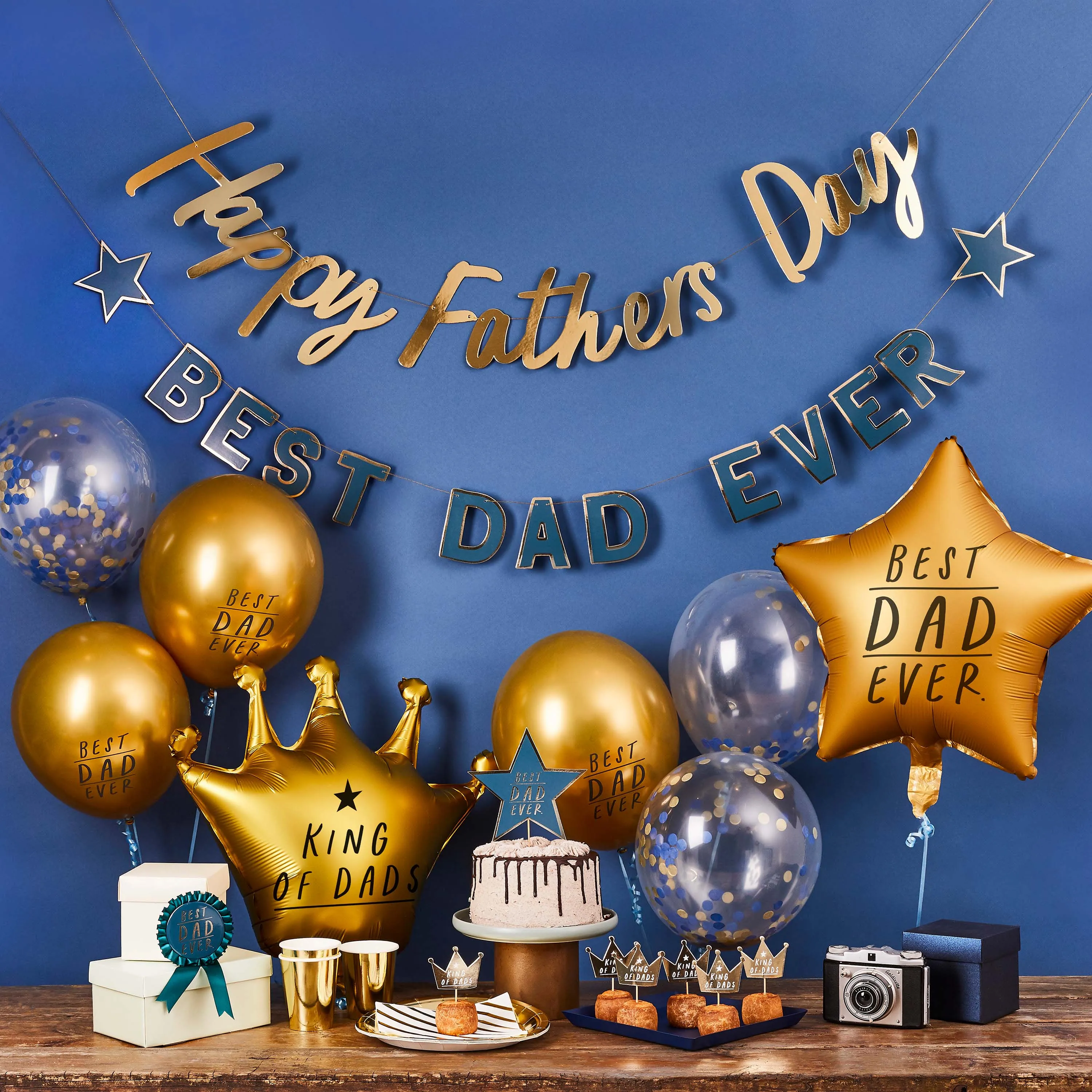 Best Dad Ever - Gold Foiled Father's Day Cake Topper