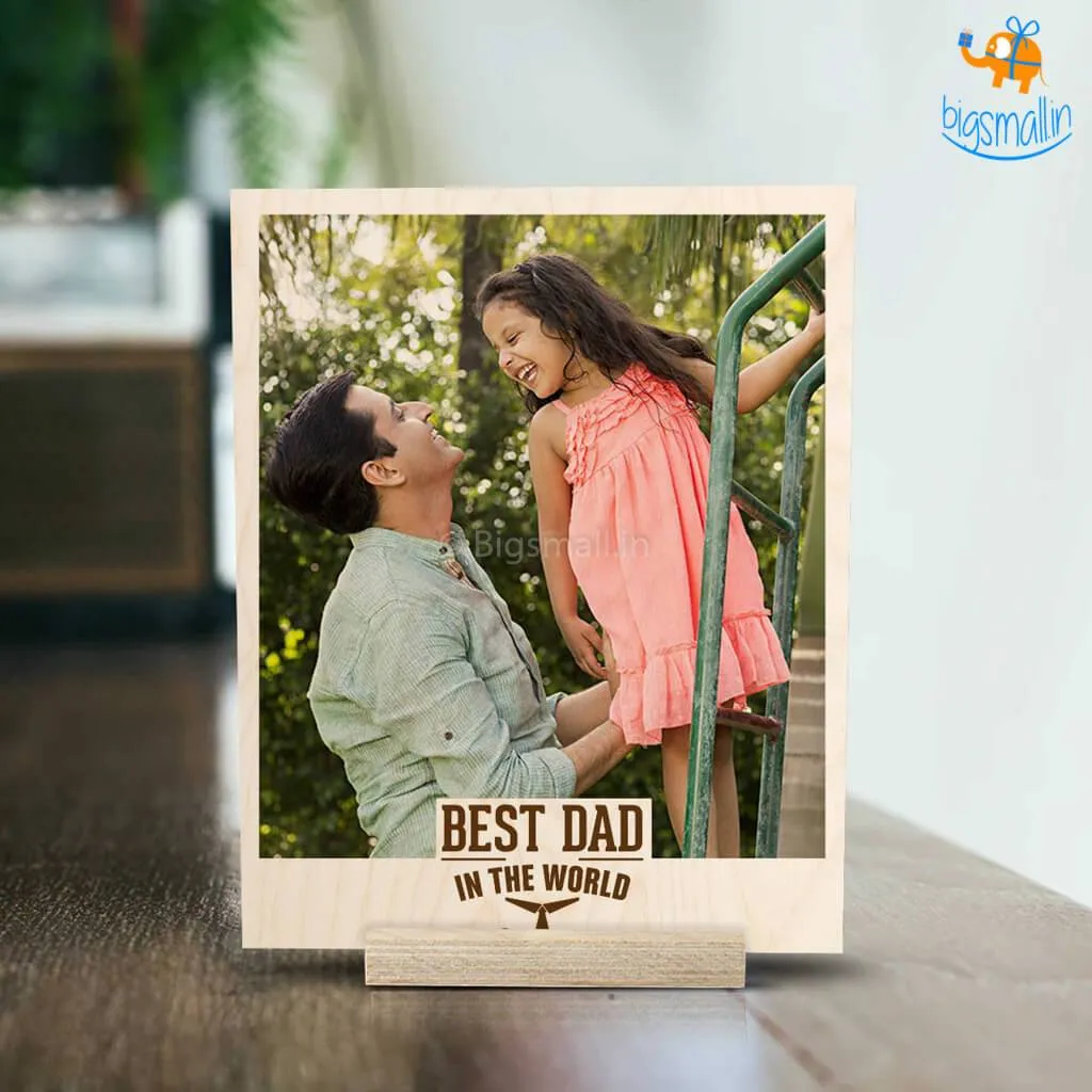 Best Dad Ever Personalized Wooden Print Frame | COD not available