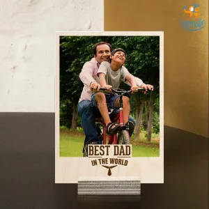 Best Dad Ever Personalized Wooden Print Frame | COD not available