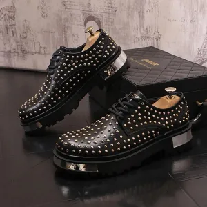 Black Rivet Punk Platform Shoes