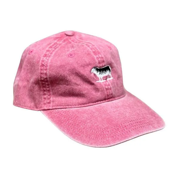 Black Sheep Icon Unstructured Dad Hat Vintage Wash Red