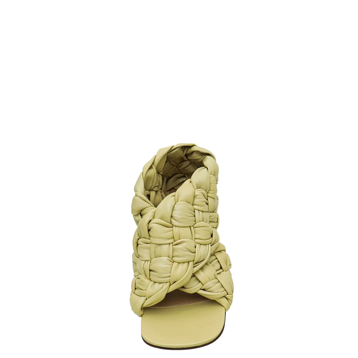 Bottega Veneta Butter Nappa Intrecciato The Board Heeled Sandals 39