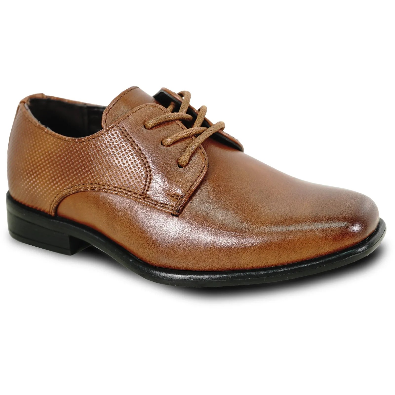 BRAVO Boy Dress Shoe KING-7KID Oxford Shoe COGNAC