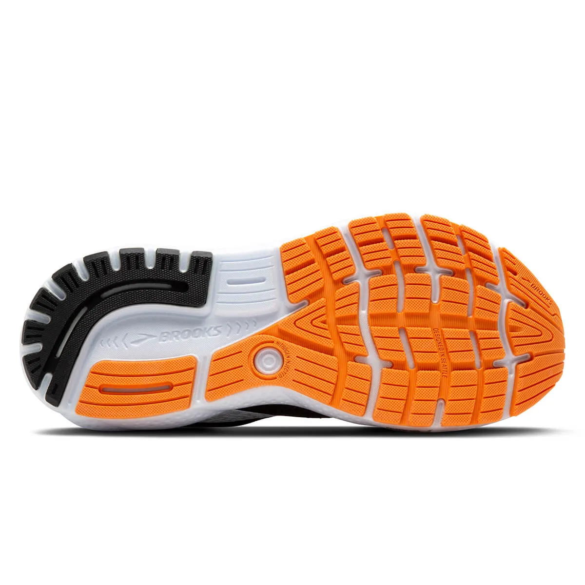 Brooks Ghost 16 Mens | Black/orange/white