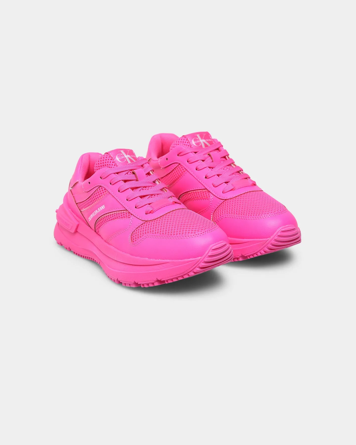 Calvin Klein Women's Runner Lace Up Sneaker Pink Glow