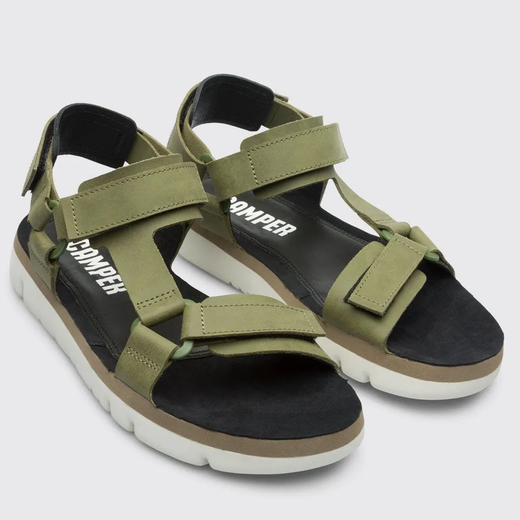 Camper Men's Oruga in Green Leather