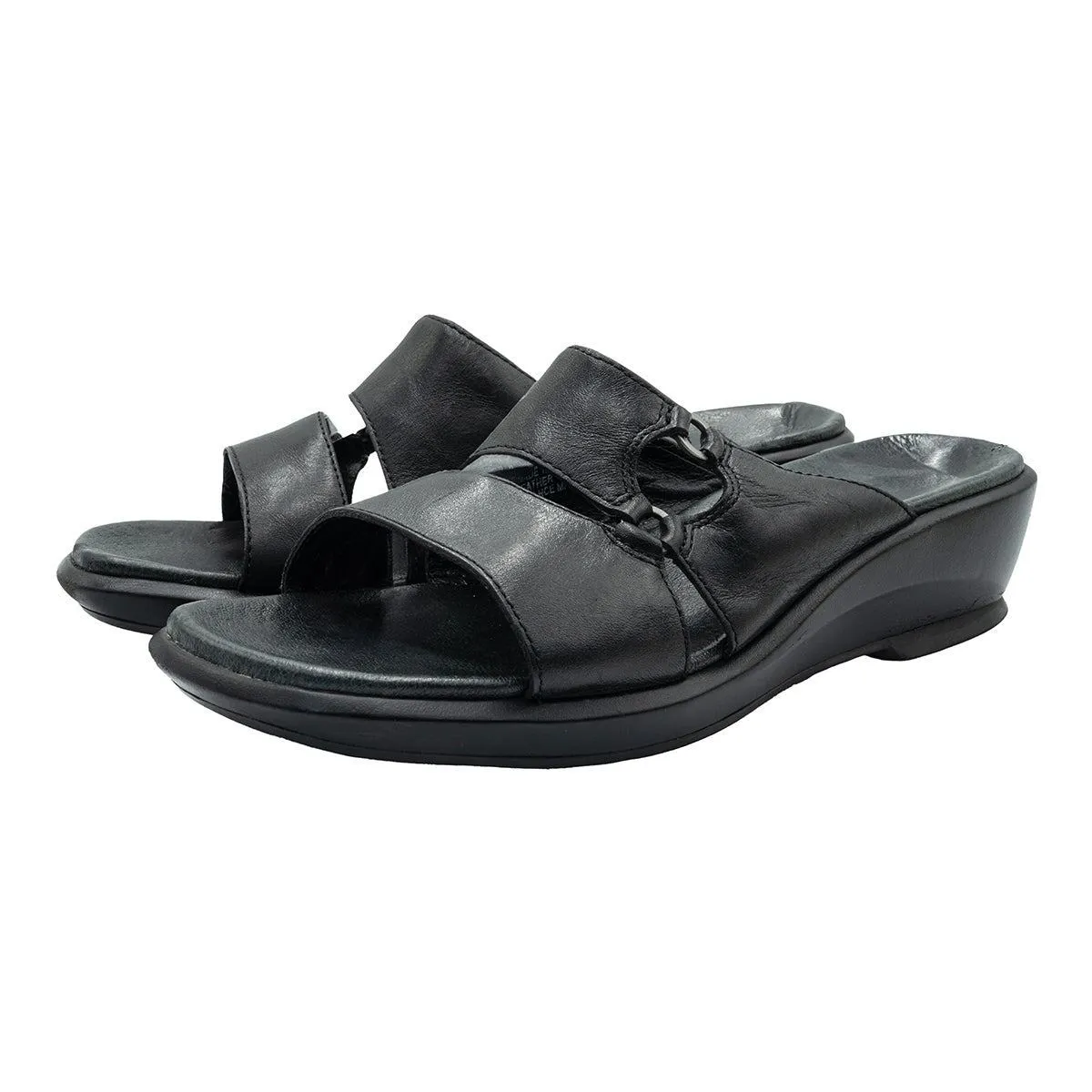 Clarks Platform Sandals Leather Black Colour For Women