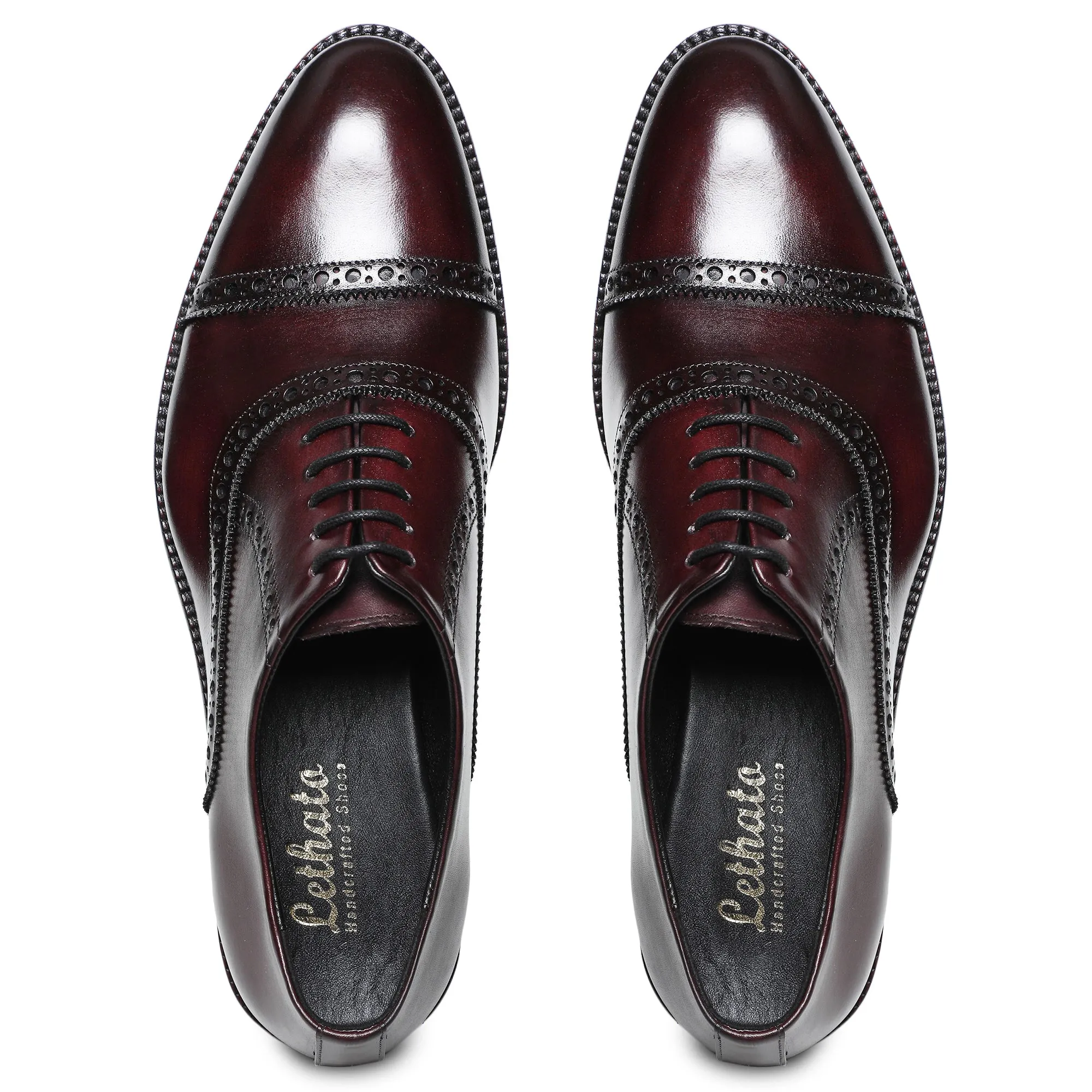 Classic Captoe Oxford - Burgundy