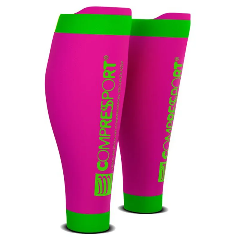 COMPRESSPORT R2V2 CALF SLEEVES - FLUO PINK