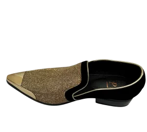 Cristiano Gold Fashion Loafers pointed tip