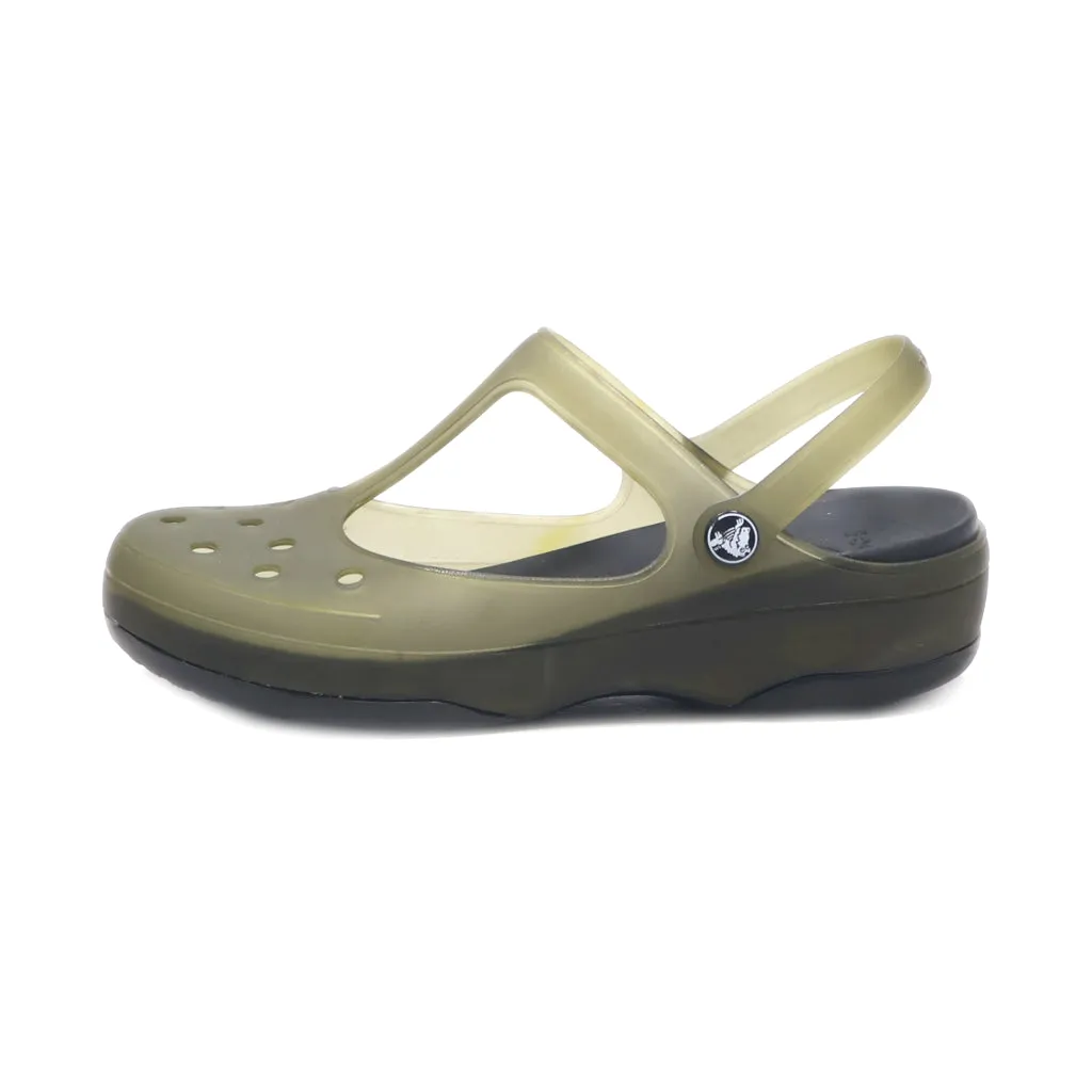 Crocs Carlie Wedge Sandals Rubber Green Colour For Women