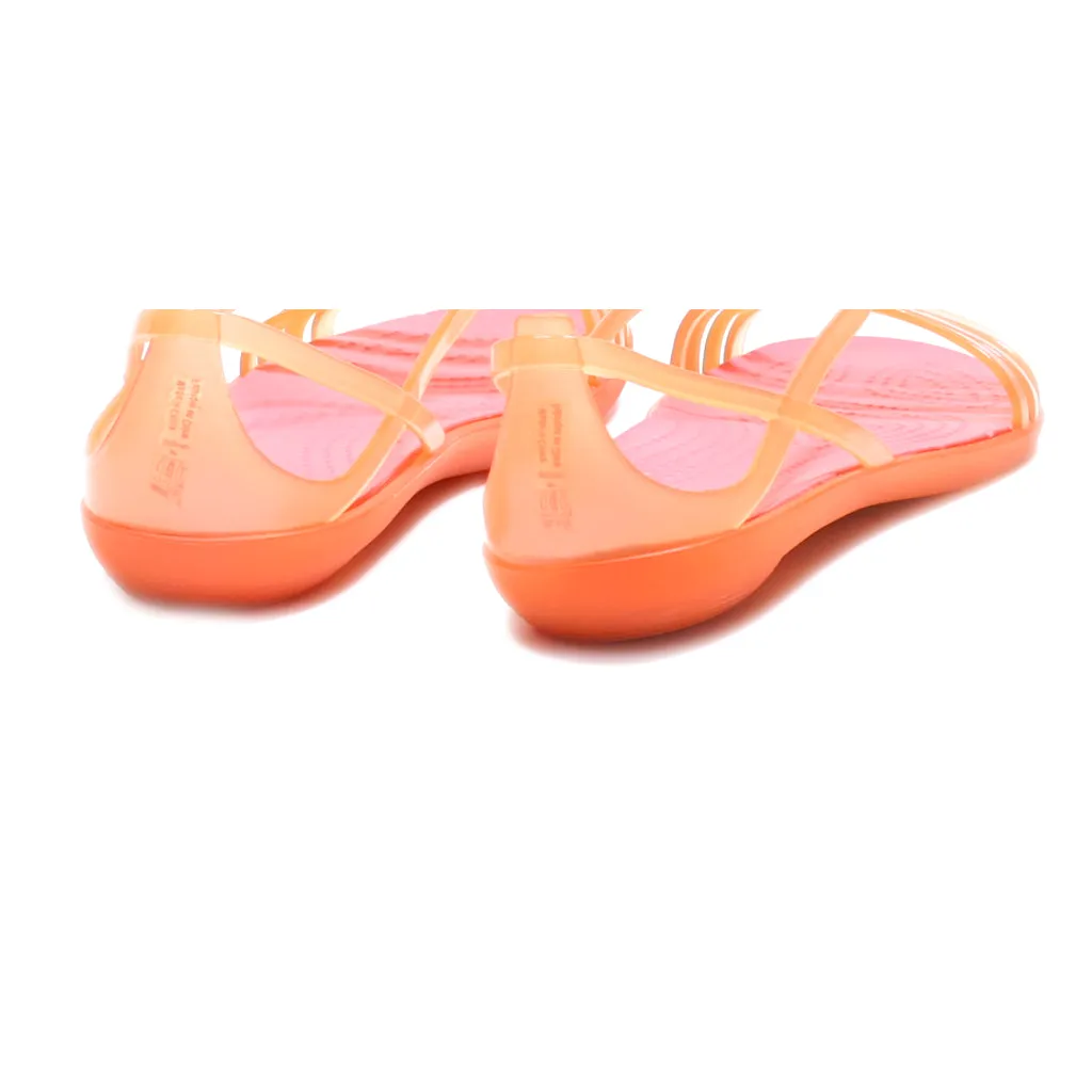 Crocs Isabella Flat Sandals Eva Orange Colour For Women