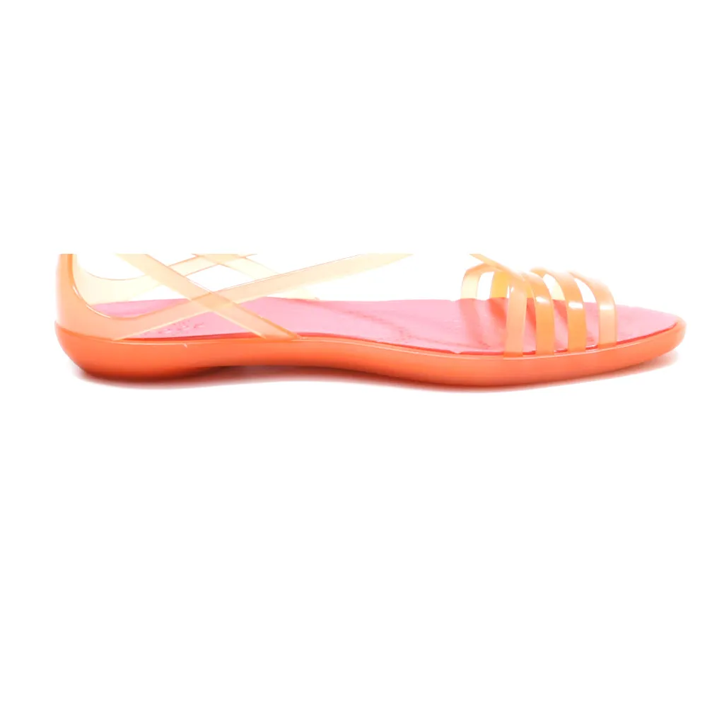 Crocs Isabella Flat Sandals Eva Orange Colour For Women