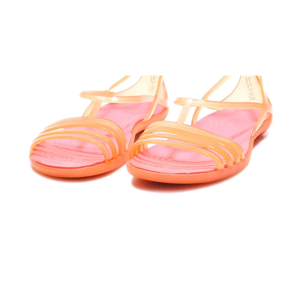 Crocs Isabella Flat Sandals Eva Orange Colour For Women