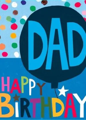 Dad Balloon Birthday Card