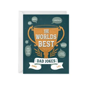 Dad Joke Trophy Card