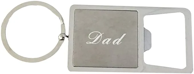 Dad Stainless Steel Bottle Opener Keychain