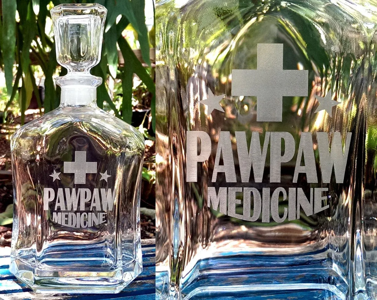 Daddy Medicine Glass Whiskey Liquor Decanter Personalize Papa Grandpa PawPaw Dad Engrave Father Day Gift from Daughter Kid for Him Man