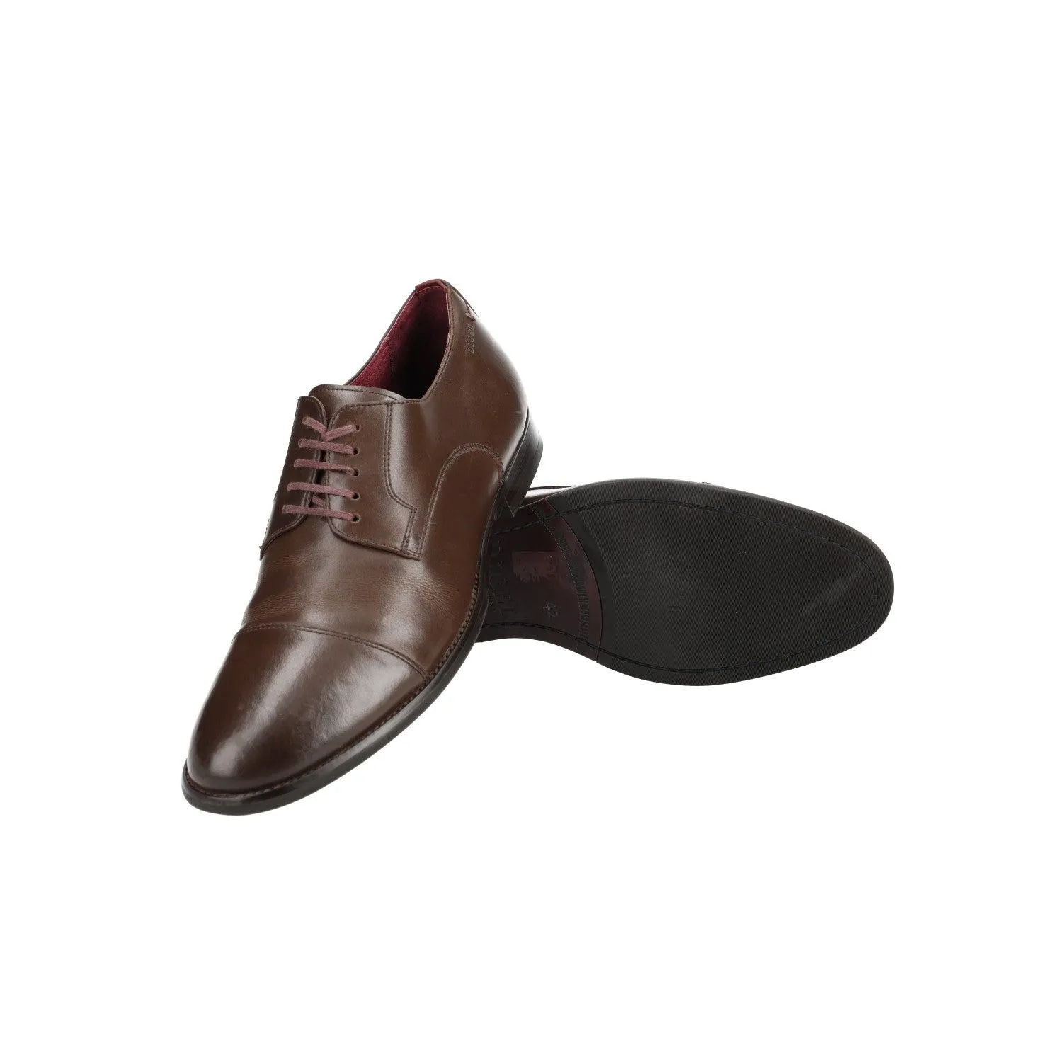 Digel Captoe Formal Lace Ups Leather Brown Colour For Men