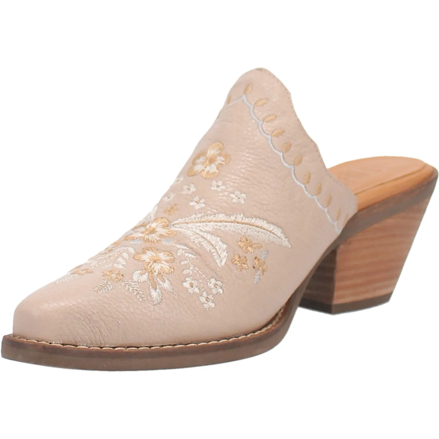 Dingo Womens Wildflower Mule Mule Shoes Leather Sand