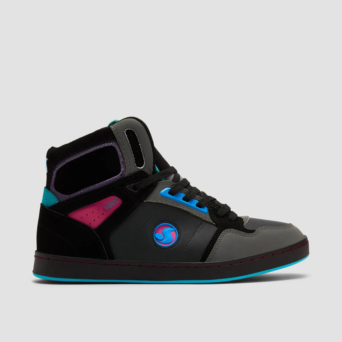 DVS Honcho High Top Shoes - Black/Purple/Blue Nubuck - Womens