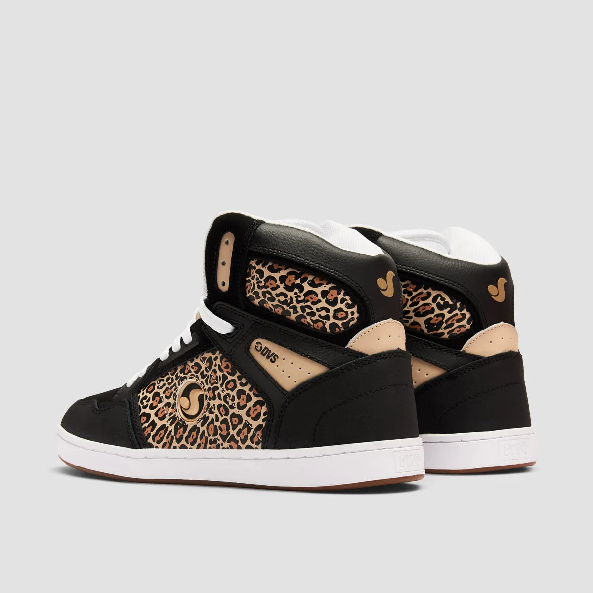 DVS Honcho High Top Shoes - Black/White/Print Suede - Womens