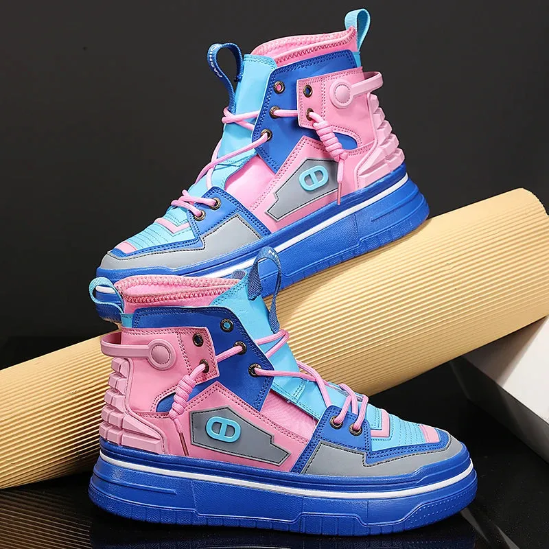 Elias Colorblock Patchwork High Top Sneakers