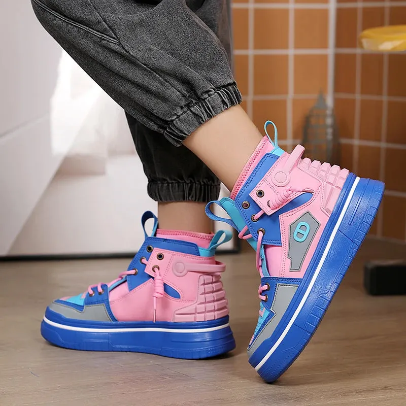 Elias Colorblock Patchwork High Top Sneakers